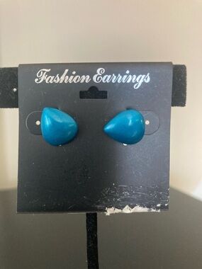 Fashion Jewelry Teardrop Turquoise Blue Stud Earrings